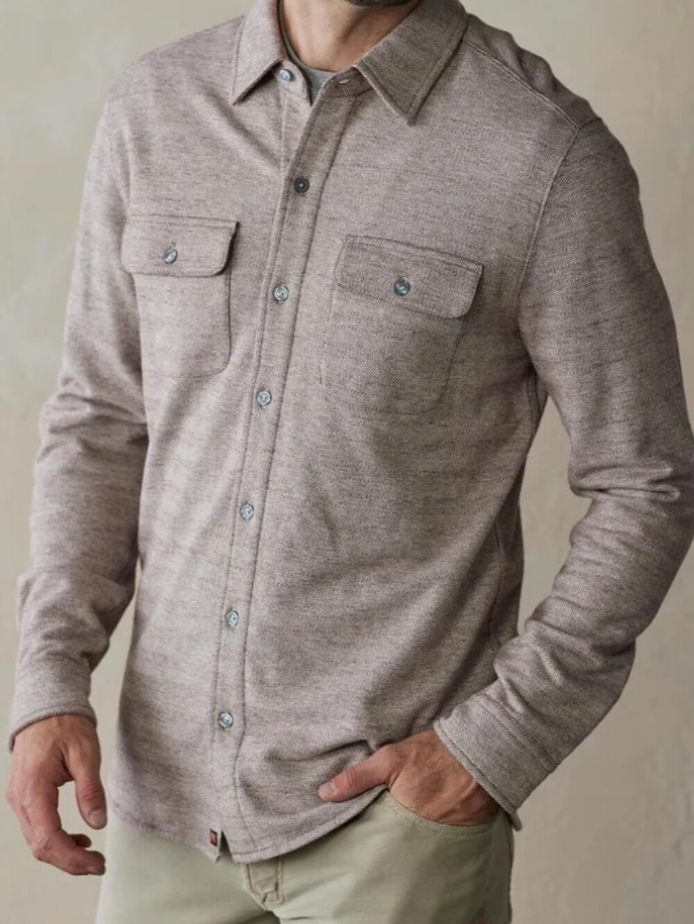 The Normal Brand Textured Knit Men's Long-Sleeve Button Shirt In Oxblood NWT.